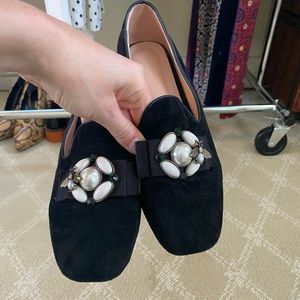 EMBELLISHED BLACK LOAFERS SIZE 39